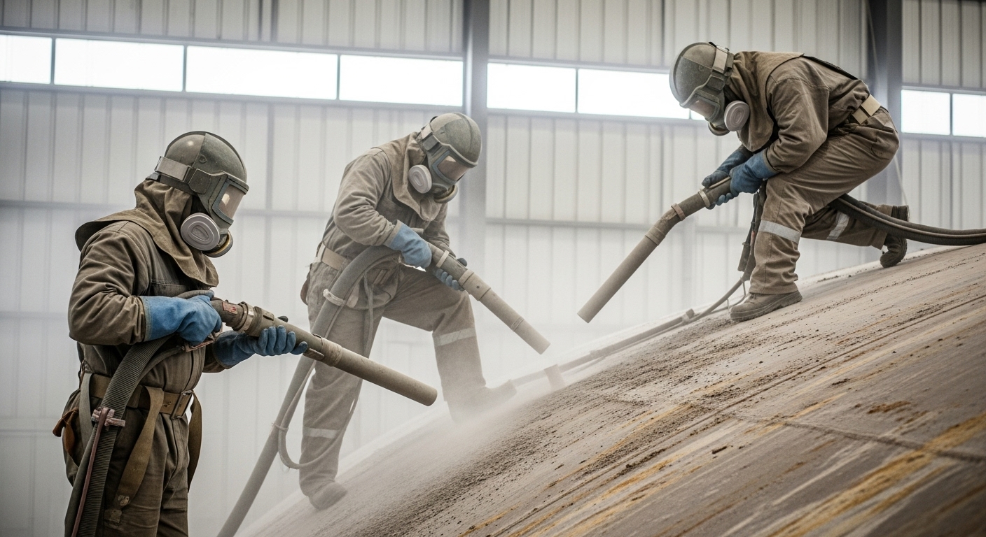 Water Tank & Tower Sandblasting In Maintenance Plans